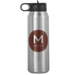 Colorful Initial & Name Water Bottle