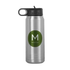 Colorful Initial & Name Water Bottle