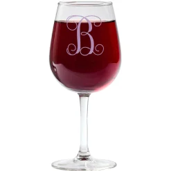 Colorful Name & Initial Wine Glasses