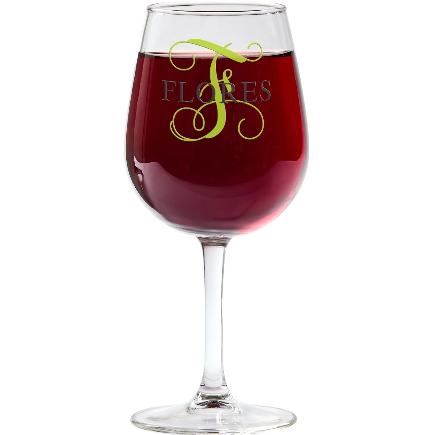 Colorful Name & Initial Wine Glasses