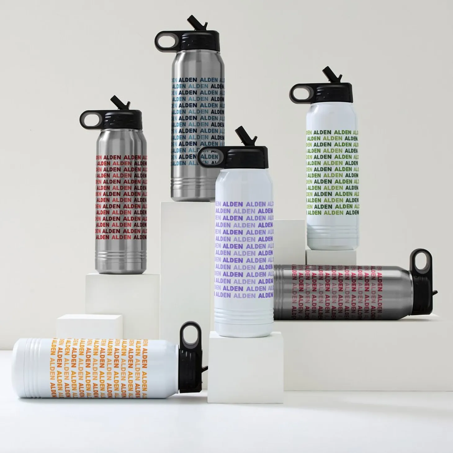 Colorful Name Stainless Steel Water Bottle