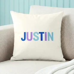 Colorful Name Throw Pillow