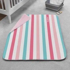 Colorful Stripes Sherpa Baby Blanket