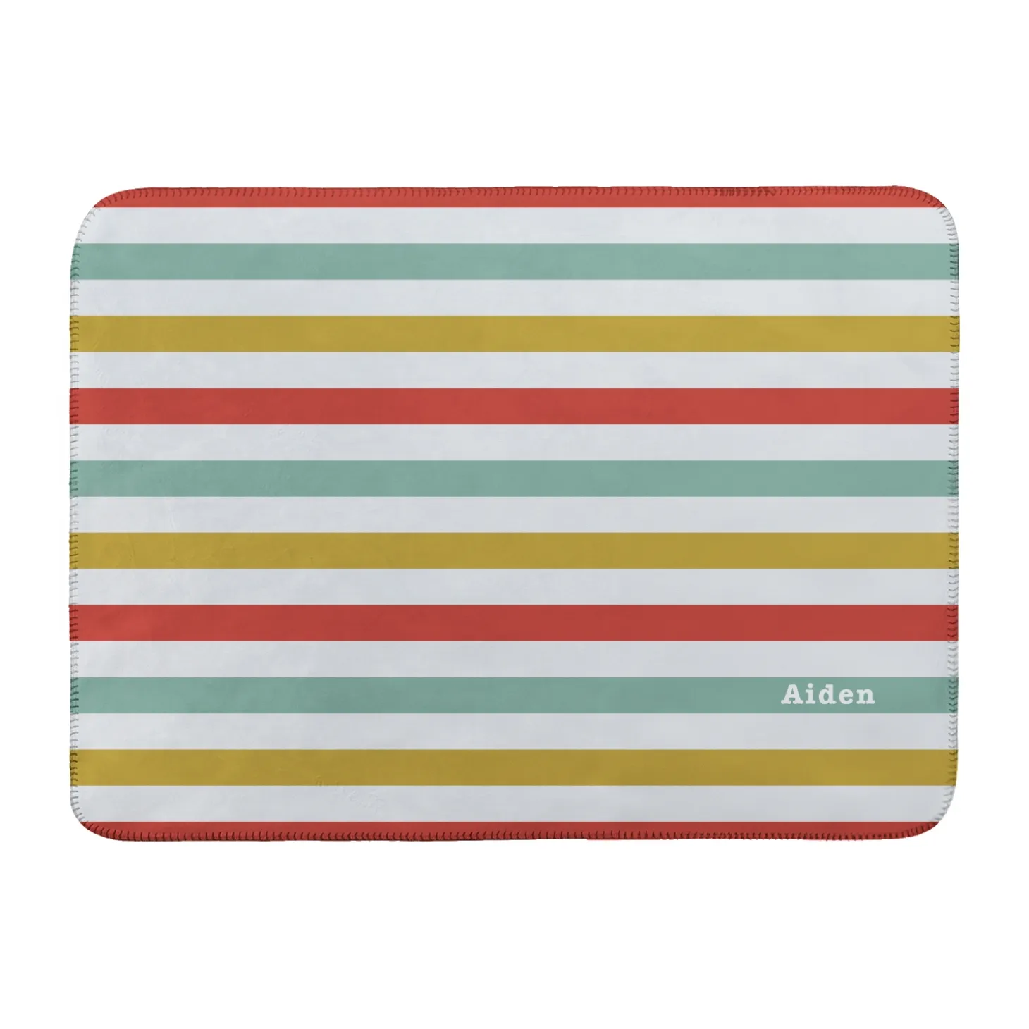 Colorful Stripes Sherpa Baby Blanket