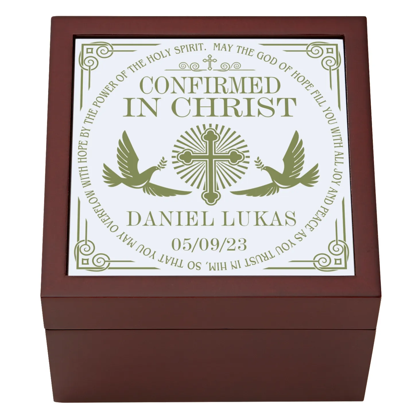 Confirmation Memories Tile Keepsake Box
