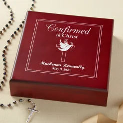 Confirmed in Christ Wood Keepsake Box