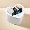 Congrats Graduate Scripted Photo Ceramic Heart Keepsake Box