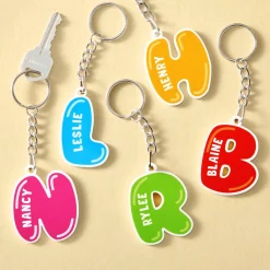 Cool Vibes Initial And Name Acrylic Keychain