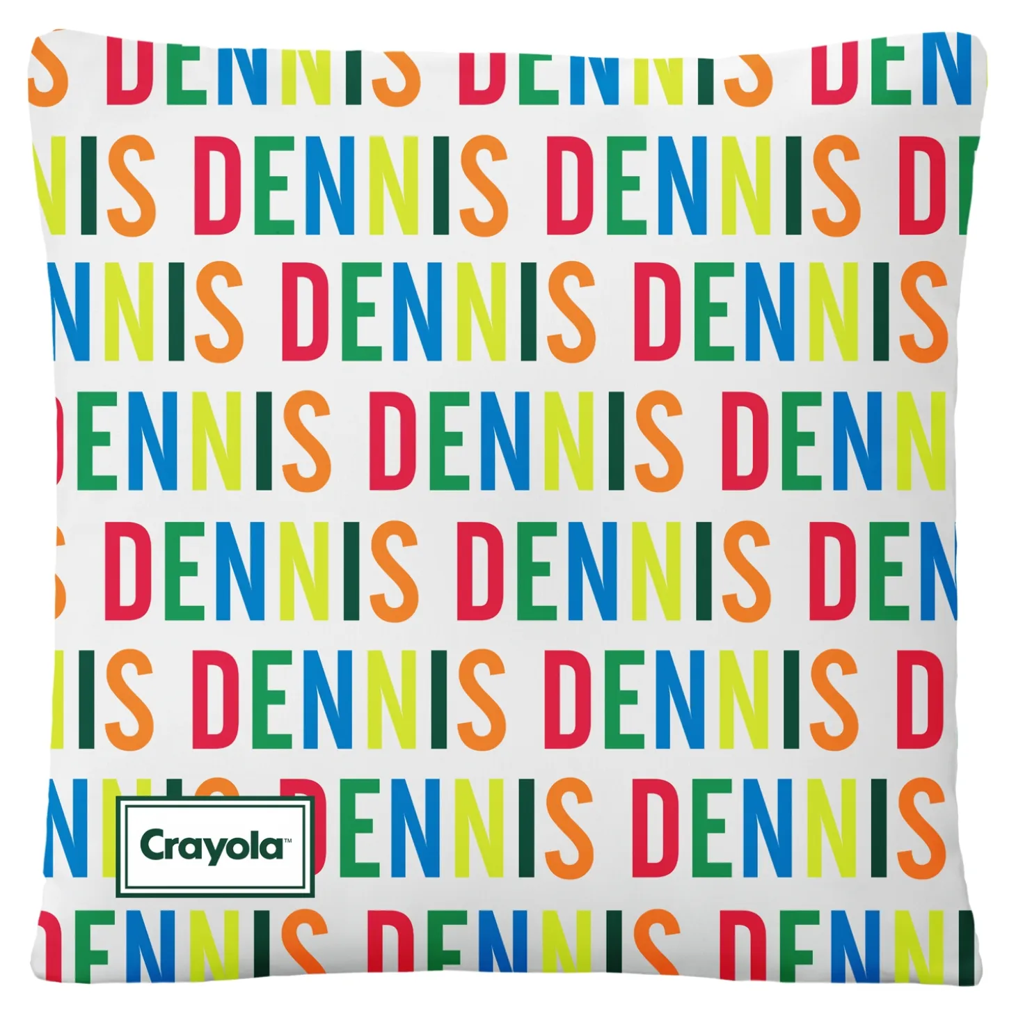 Crayola™ All Over Print Names Throw Pillow