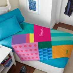 Crayola™ Colorblock Mixed Shapes Plush Blanket