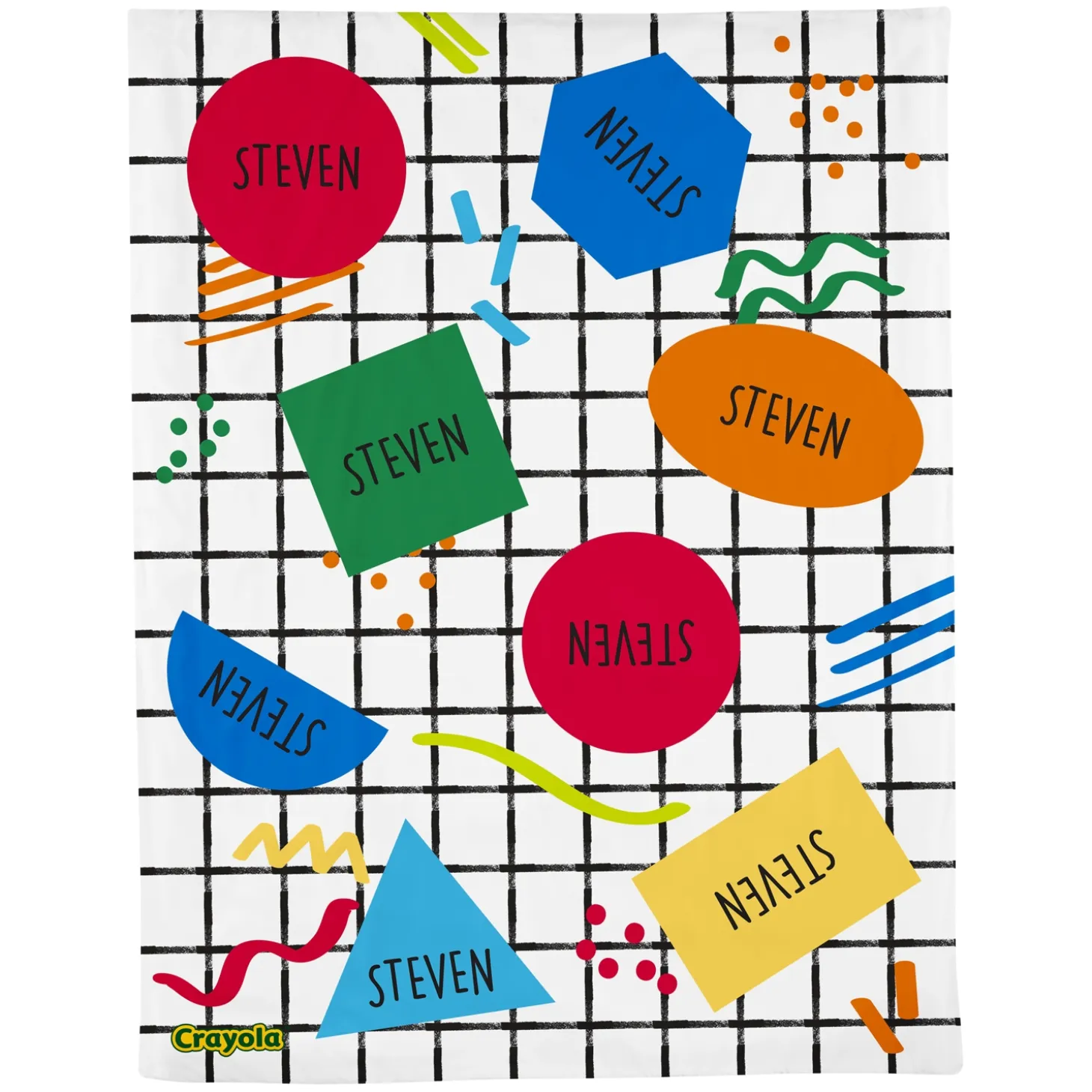 Crayola™ Geo Shapes Grid Duvet Cover