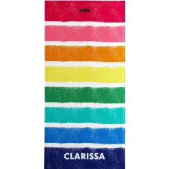 Crayola™ Rainbow Stripes Personalized Beach Towel