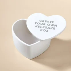 Create Your Own Ceramic Heart Keepsake Box