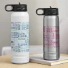Criss-Cross Fun Stainless Steel Water Bottle