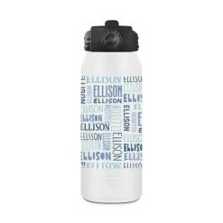 Criss-Cross Fun Stainless Steel Water Bottle