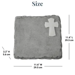 Cross Memorial Solar Garden Stone