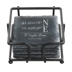 Custom Coordinates Slate Coasters