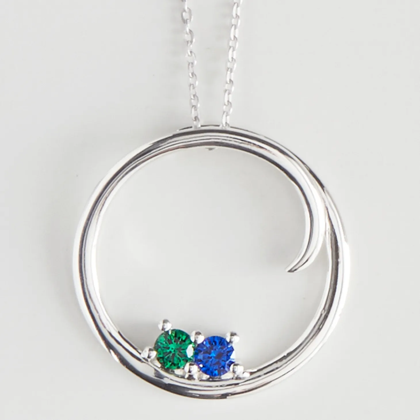 Customized Circle of Family Birthstone Necklace