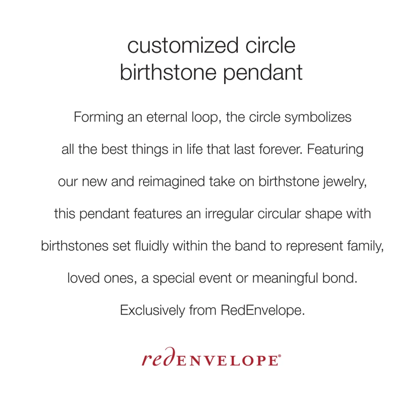 Customized Circle of Family Birthstone Necklace
