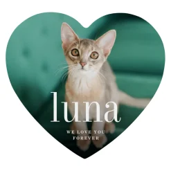 Custom Pet Photo Wood Heart