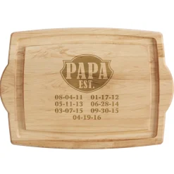 Dad Established Oversized Wood Cutting Board