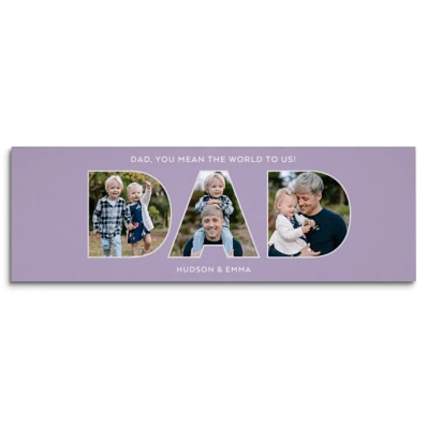 Dad/Papa Typography Photo Canvas