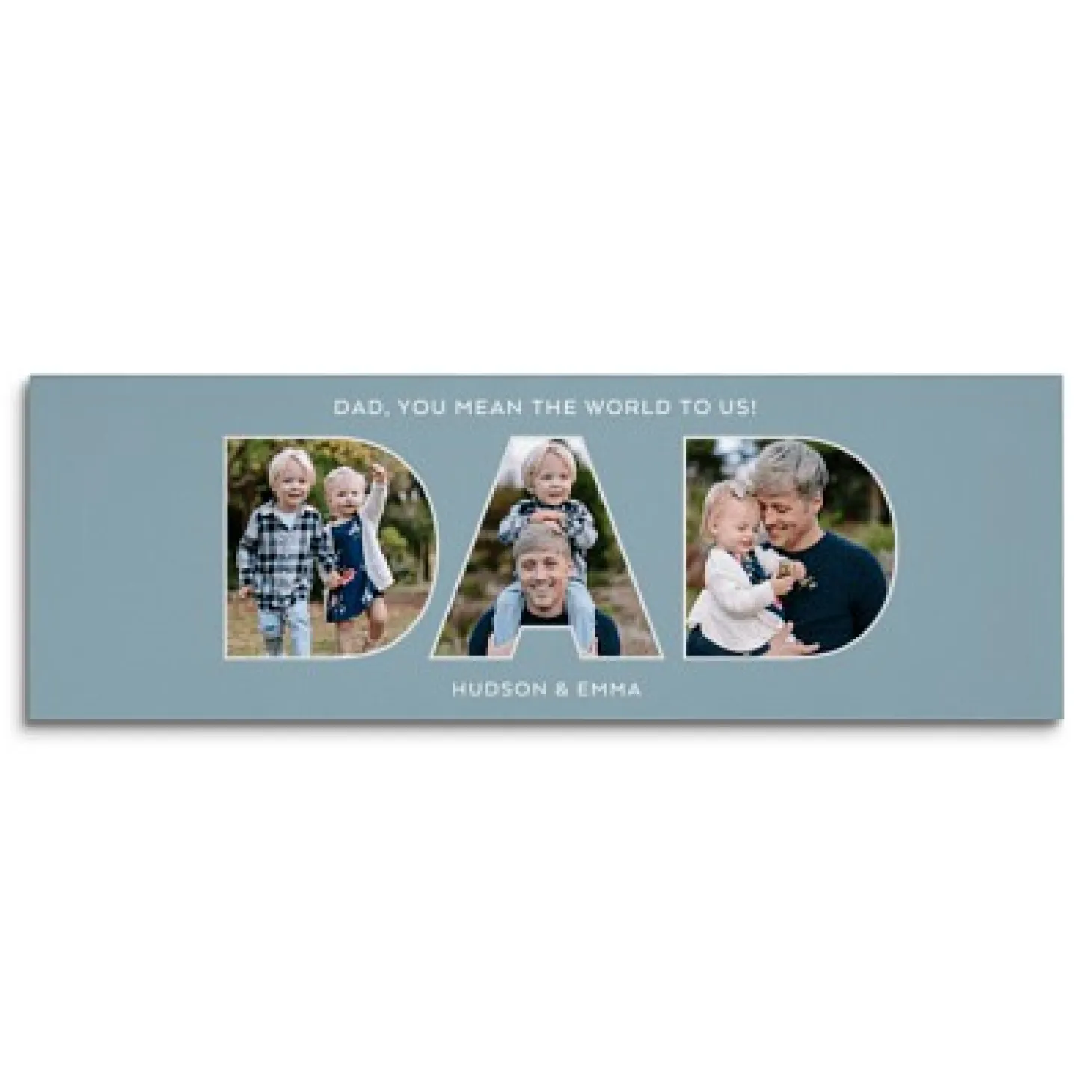 Dad/Papa Typography Photo Canvas