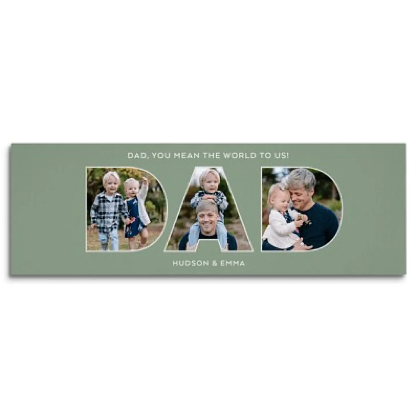 Dad/Papa Typography Photo Canvas