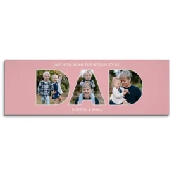 Dad/Papa Typography Photo Canvas