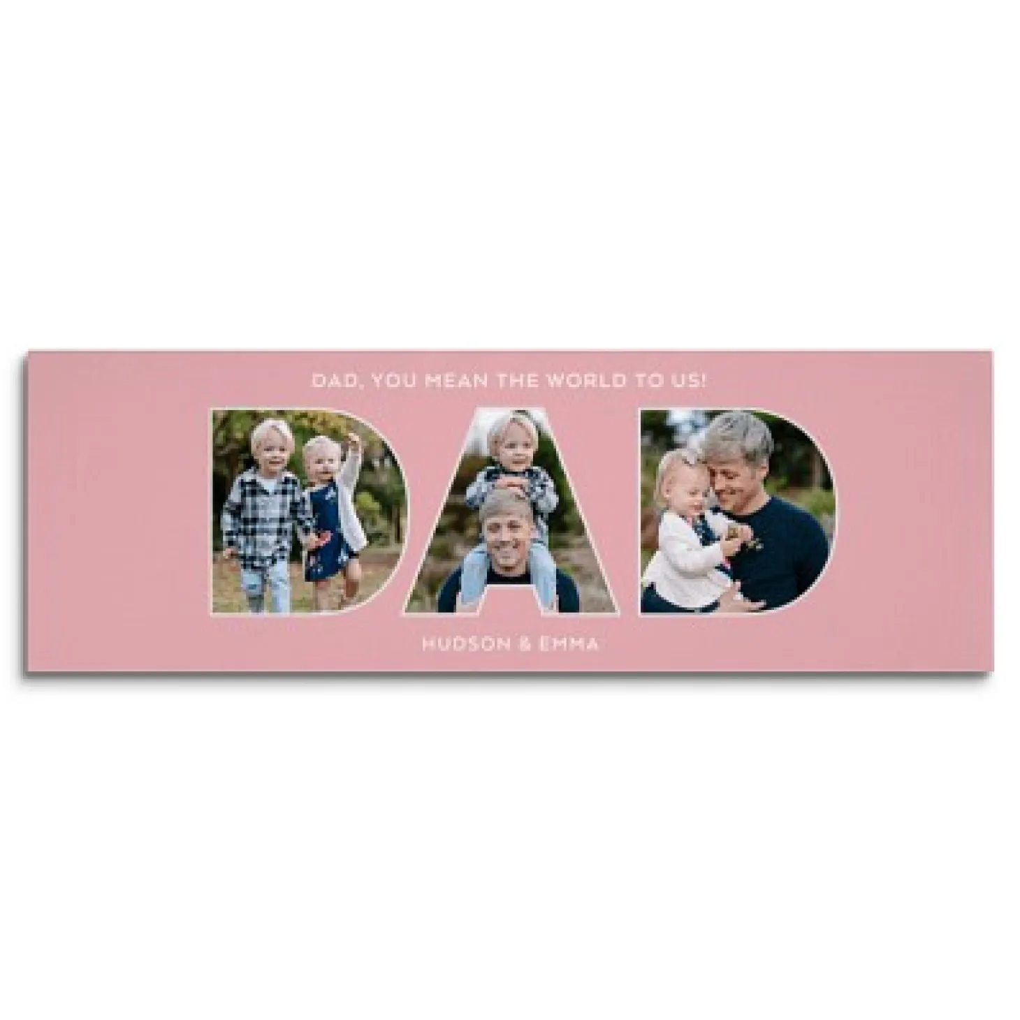 Dad/Papa Typography Photo Canvas