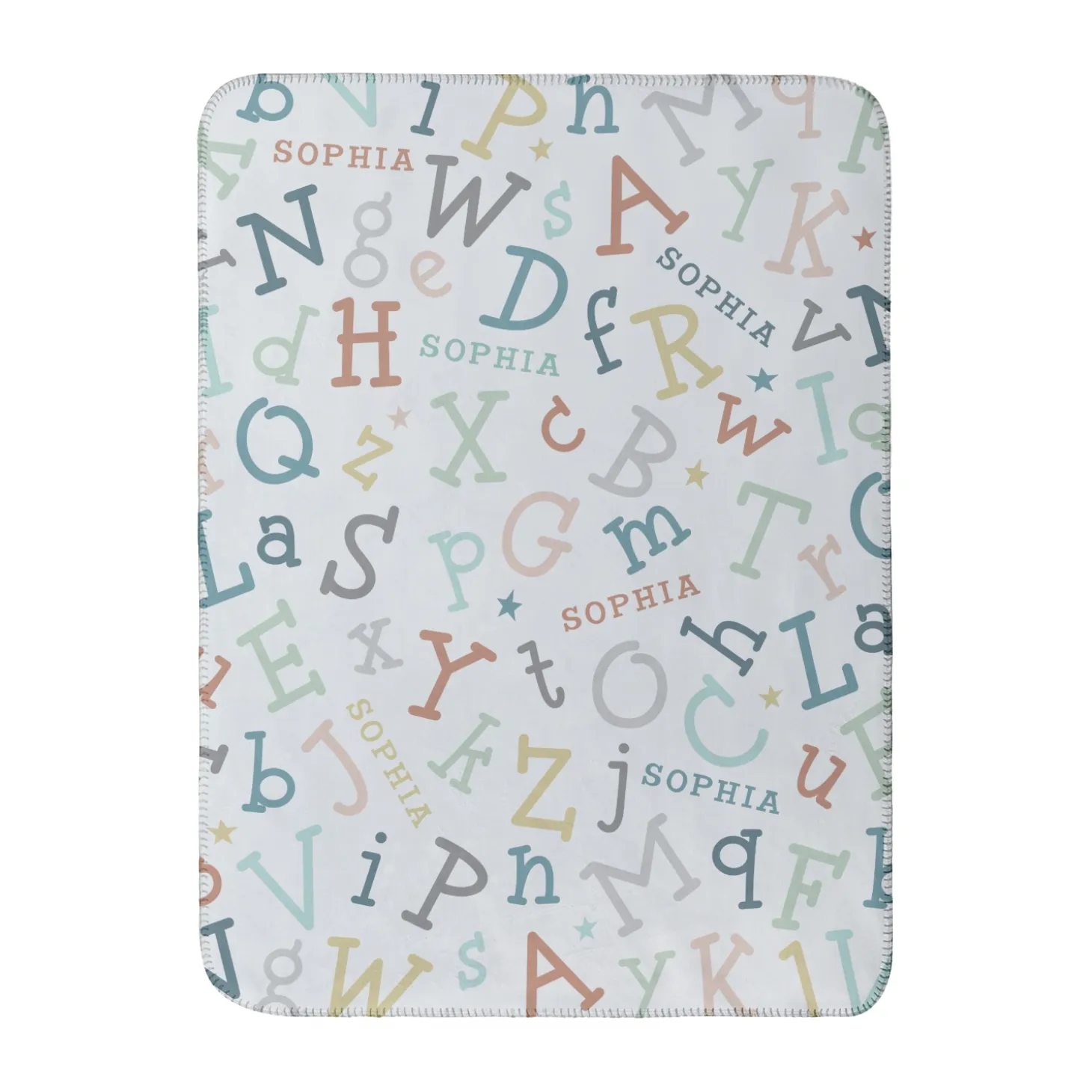 Dancing Alphabet Sherpa Baby Blanket
