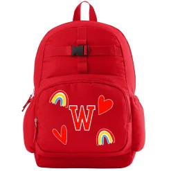 Decal + Monogram Red Backpack Collection