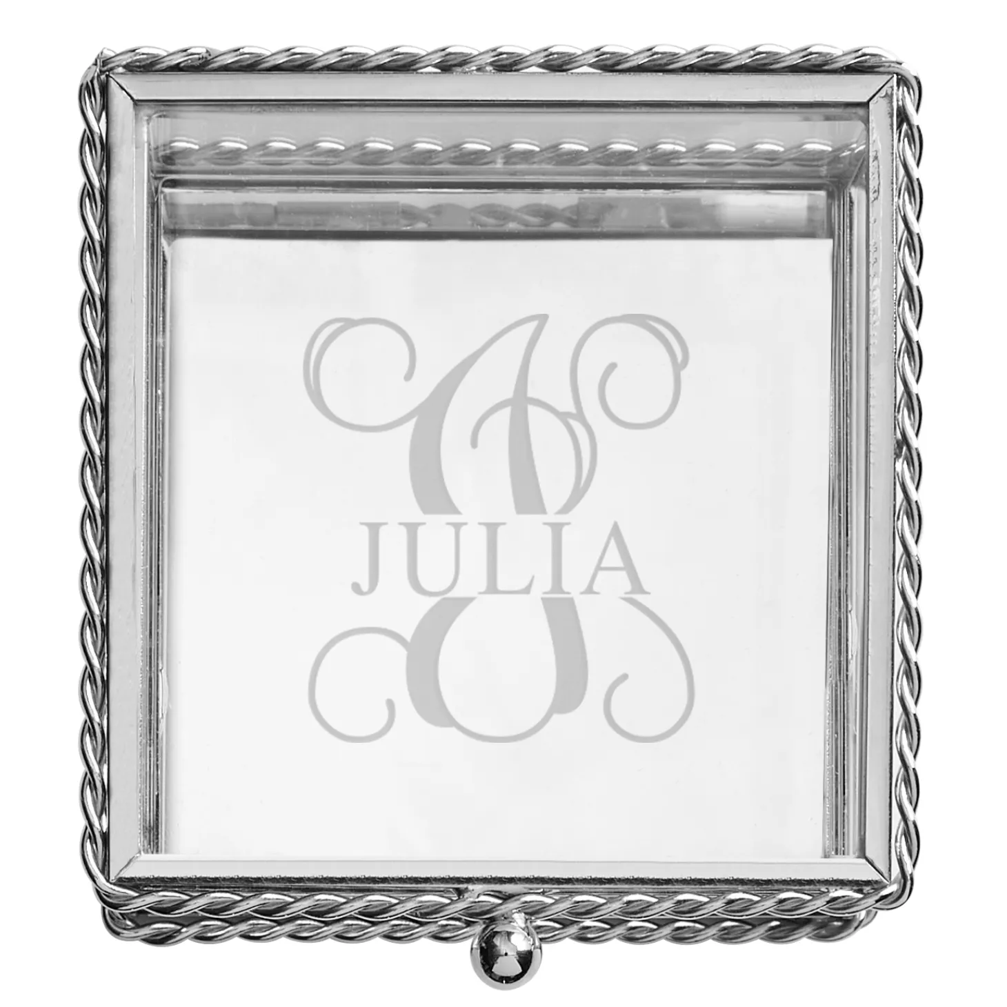 Decorative Glass Keepsake Box