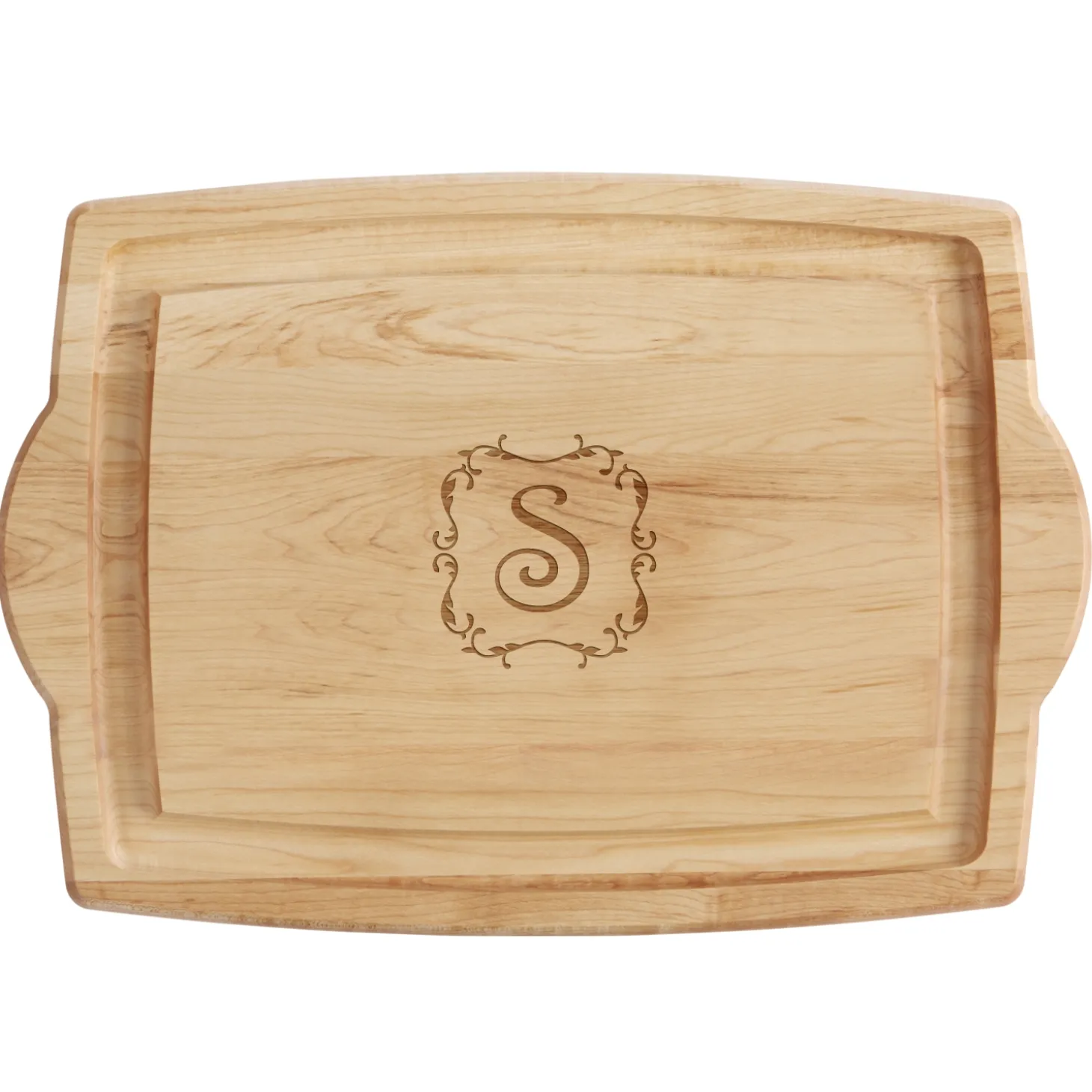 Decorative Monogram Maple Wood Cutting Board