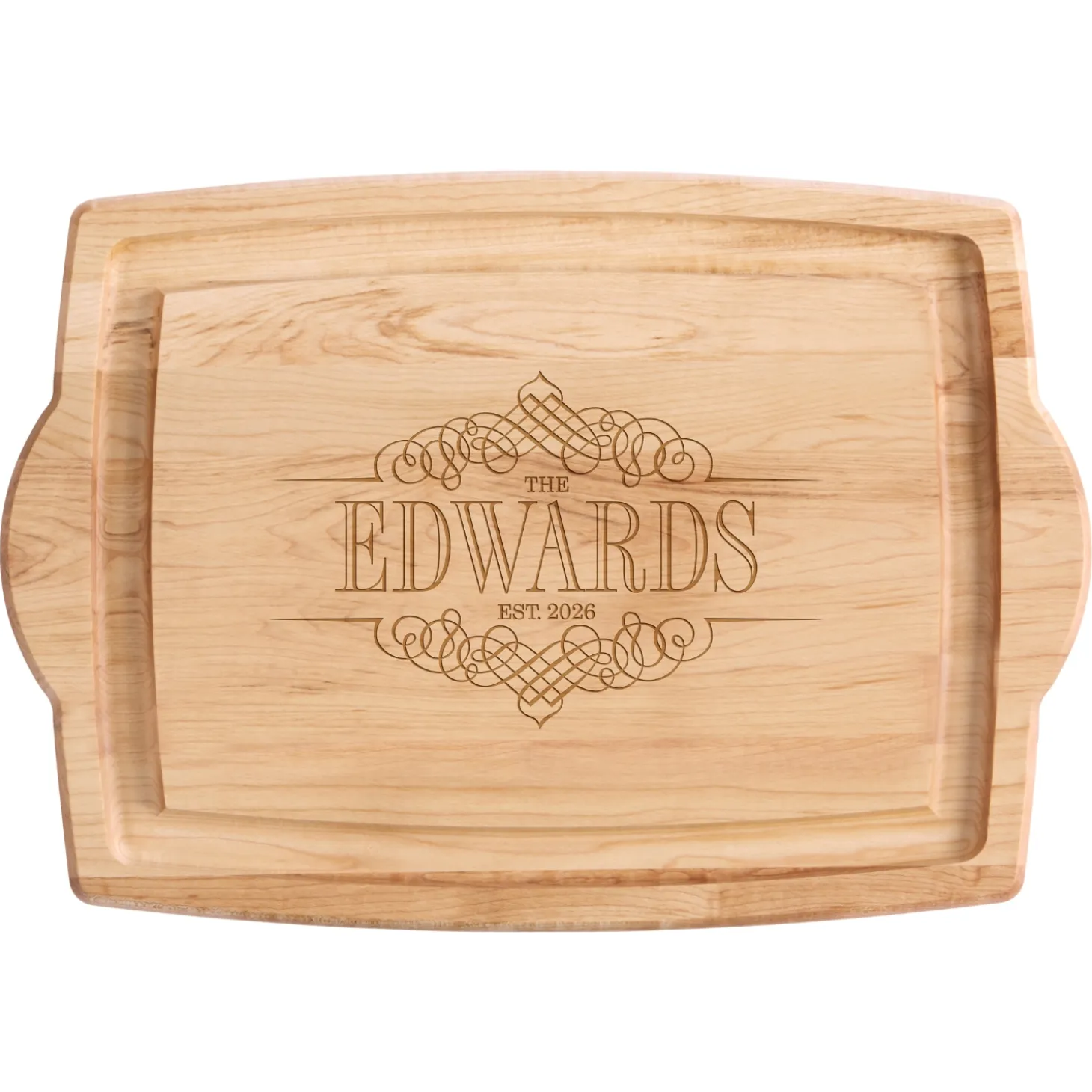 Decorative Name Maple Wood Cutting Board
