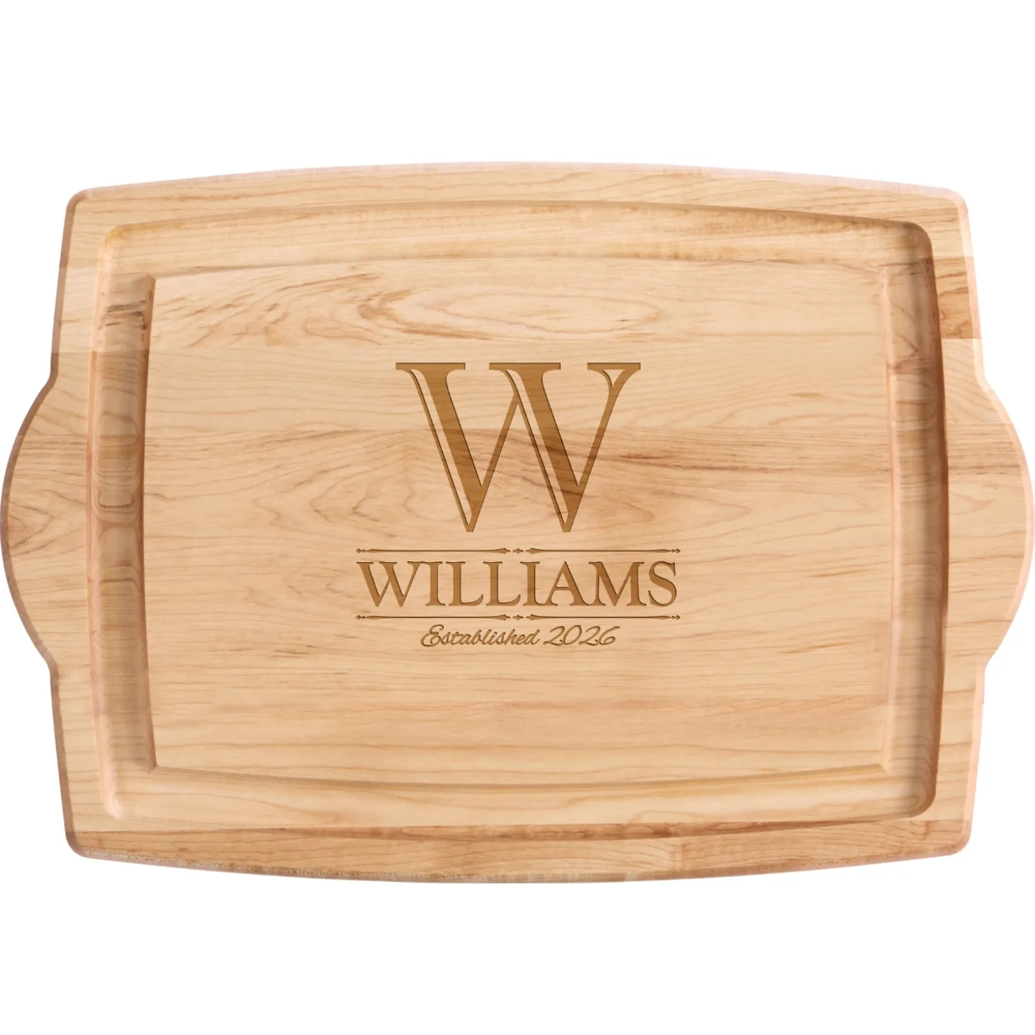 Decorative Name Maple Wood Cutting Board
