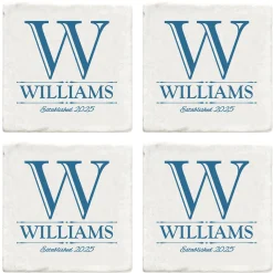 Decorative Name Marble Coasters