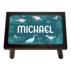 Dino Collage Name Step Stool
