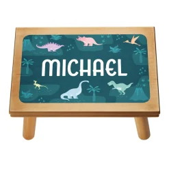 Dino Collage Name Step Stool