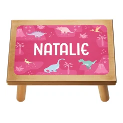 Dino Collage Name Step Stool