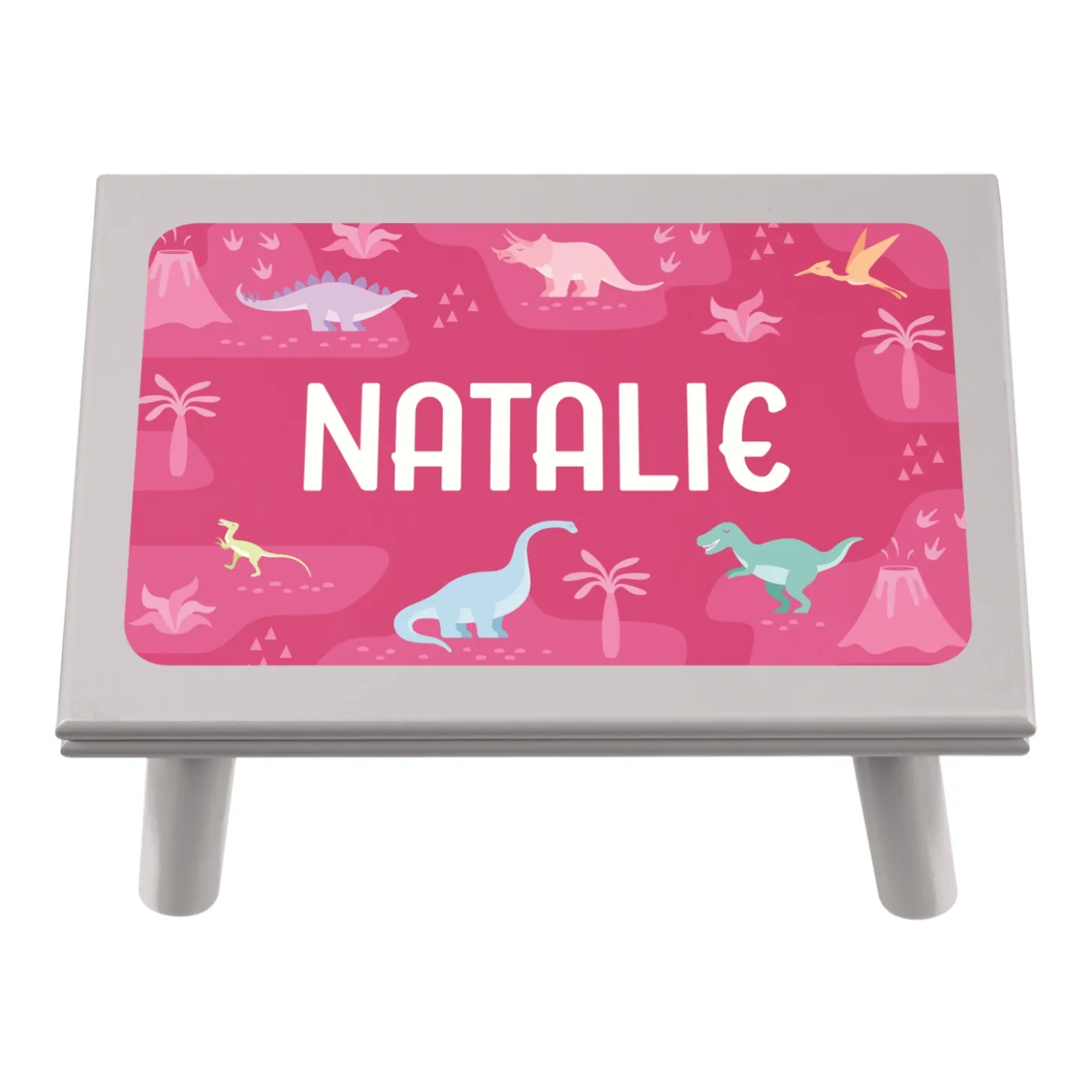 Dino Collage Name Step Stool