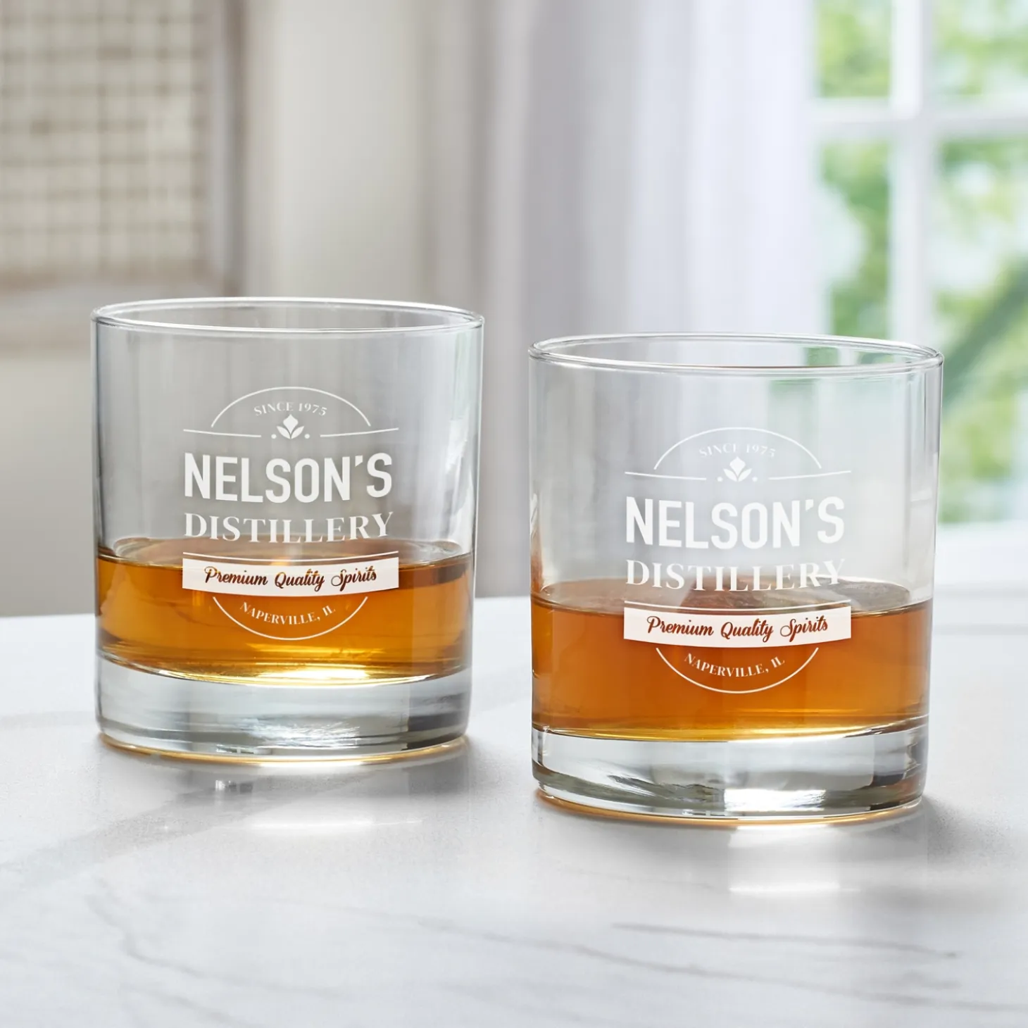Distillery Name Whiskey Glass Set