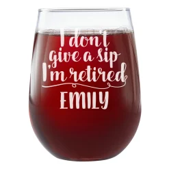 Don't Give a Sip Stemless Wine Glasses