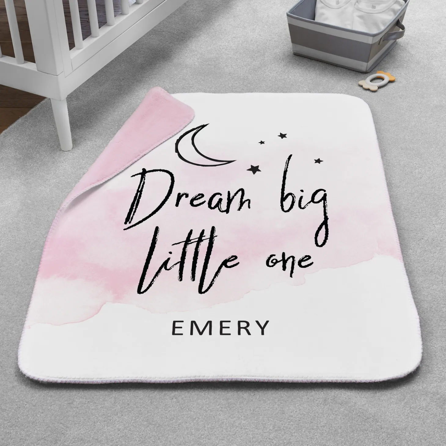 Dream Big Sherpa Baby Blanket