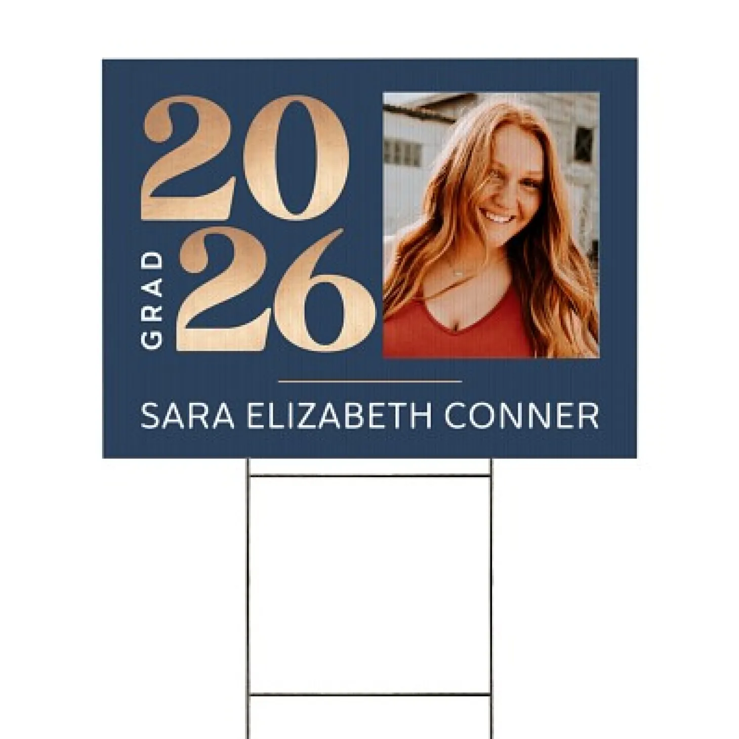 Dreams Begin Graduation Photo Yard Sign