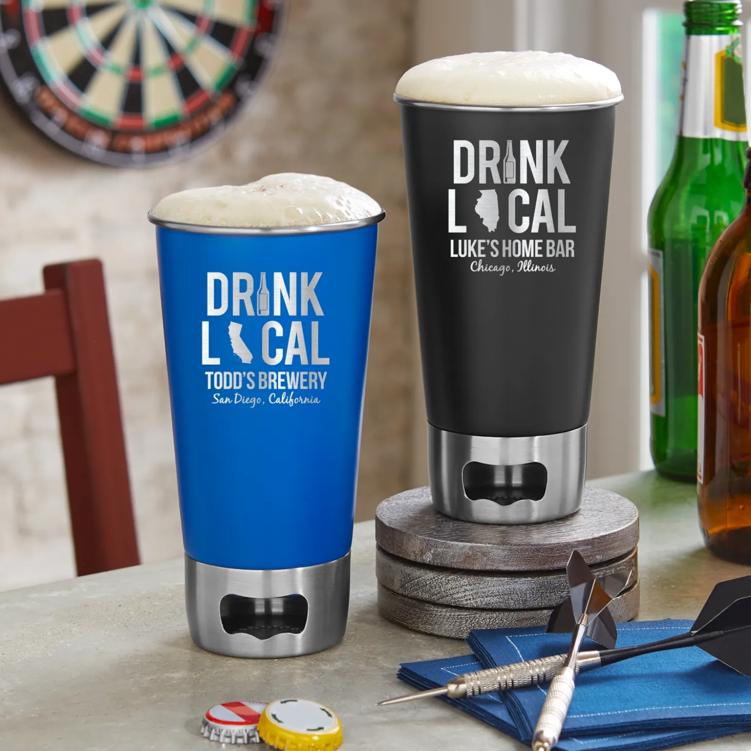 Drink Local Bottle Opening Tumbler