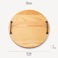 Eat, Drink & Be Married Classic Pine Wood Barrel Tray