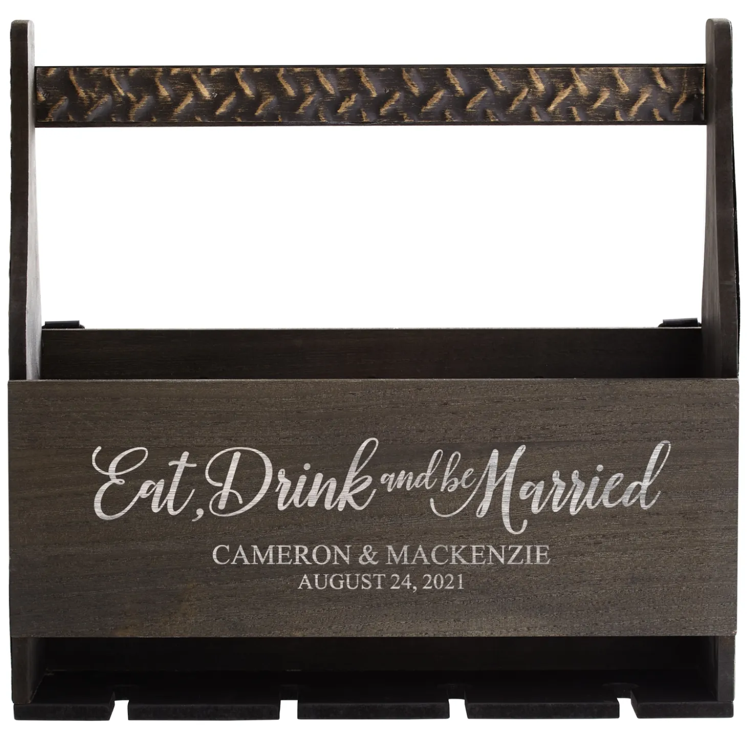 Eat, Drink & Be Married Wall-Mounted Wine Rack