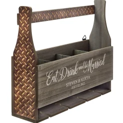 Eat, Drink & Be Married Wall-Mounted Wine Rack