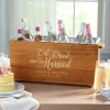 Eat, Drink & Be Married Wood Beverage Chiller